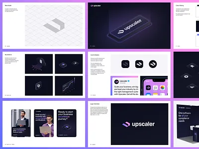 Upscaler SaaS Logo & Branding abstract logo brand identity branding creative logo graphic design identity logo logo design logo designer logo inspirations logos logotype mark minimalist logo modern logo print typography