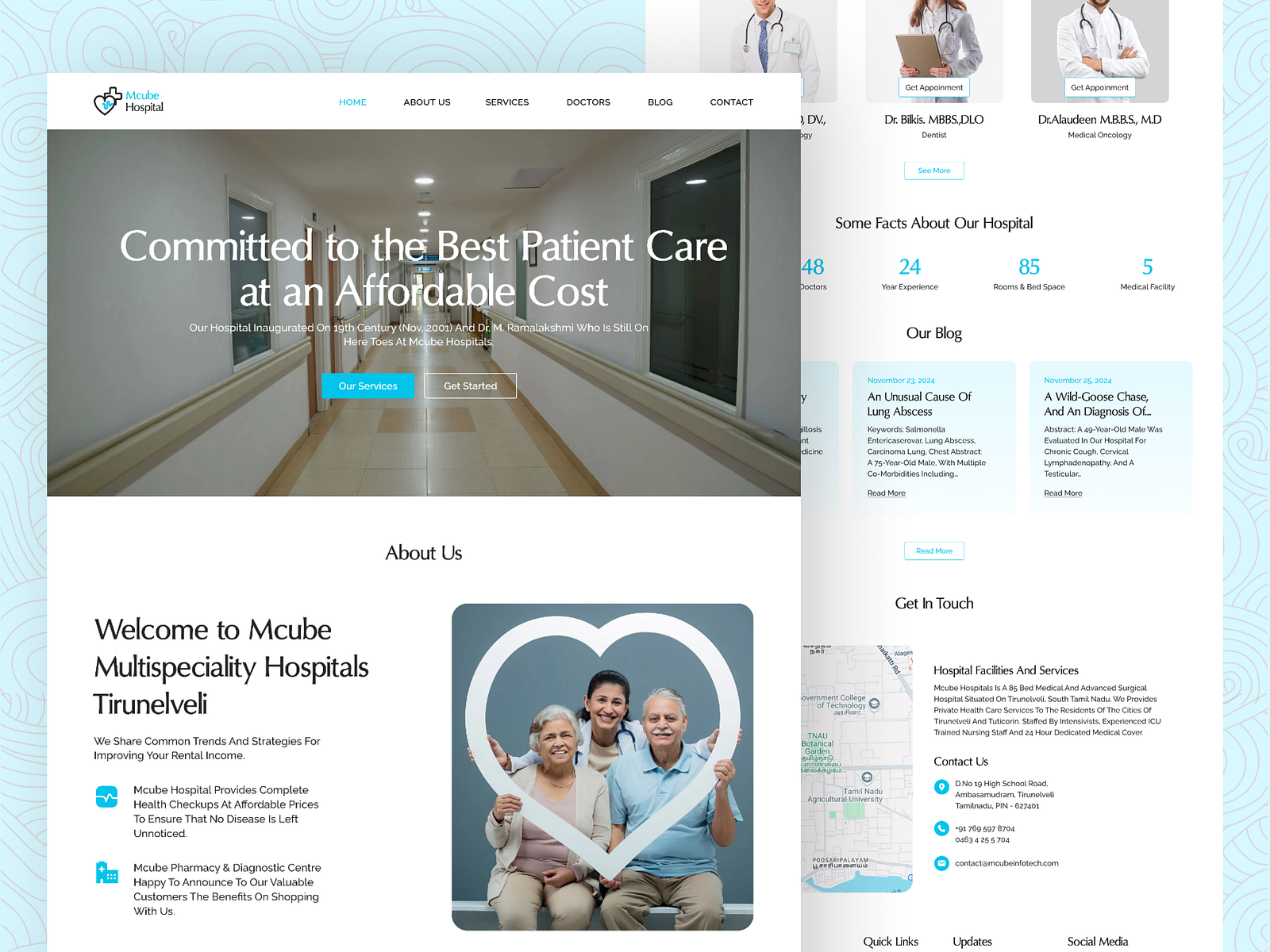 Modern Hospital Website UI Design by Mcube DesignBridge on Dribbble