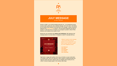 Riana Stellburg: Email newsletter template branding design eblast email flodesk graphic design logo logo system newsletter template visual identity
