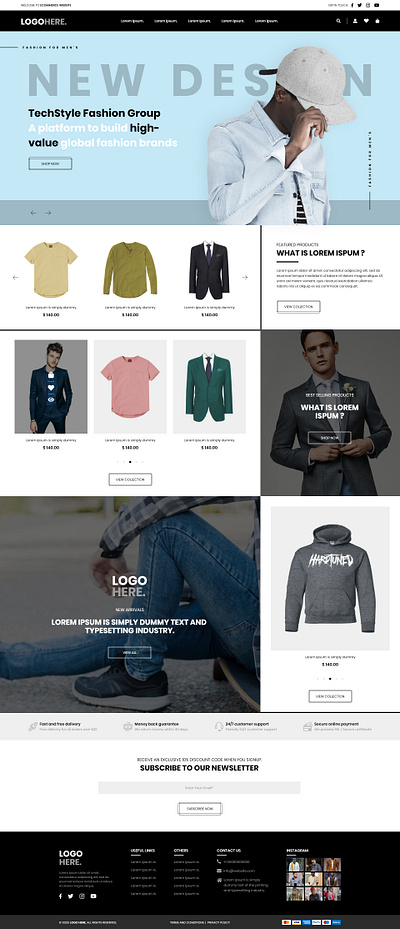 Fashion Store UI design e commerce fashion brand graphic design online store ui ux