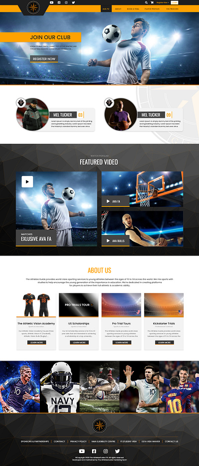 Football Coaching/Training site UI coaching design esports football graphic design illustration sports ui track field uiux