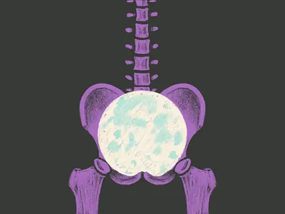 Divine Feminine chalk creativity divine feminine hand drawn human illustration moon moon phase pelvis pencil procreate skeleton source space woman