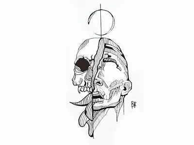 BLACK - SKULL design drawing graphic design illustration tattoo
