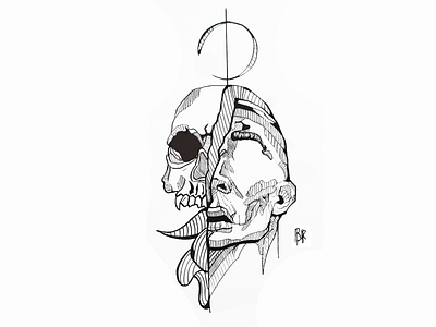 BLACK - SKULL design drawing graphic design illustration tattoo
