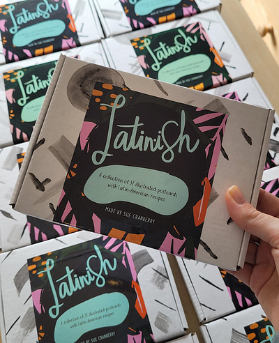 Latin-ish Packaging: Illustrated Recipe Postcards digital art editorial food illustration graphic design illustration postcards