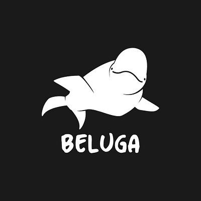 Beluga branding fish flat graphic design logo marine