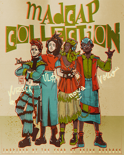 MADCAP COLLECTION | Fictional band poster | 2022 branding design editorial graphic design illustration music poster punk retro typography