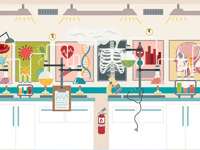 Medical Laboratory educational illustration illustration kidlitart laboratory medical nonfiction sciart science vector