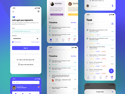 Redesign Worxspace App mobiledesign redesign ui uichallenge uiux