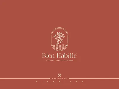 Bien Habillé | Fashion | Boutique | Clothing Brand Boho Logo 99 design bohemian boho boho logo boho style botanical logo boutique branding clothing brand creative logo fashion illustration leaf logo logo design logo designer logo maker logotype model womans fashion