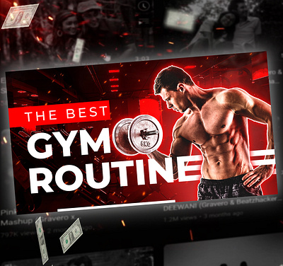 GYM YouTube thumbnail design video thumbnail