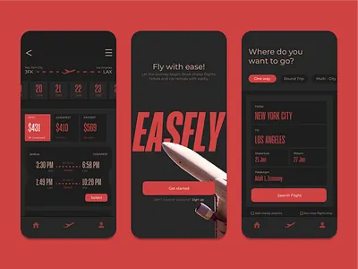 UI Design for EASFLY Mobile App 3d ui design airline android design app design apple app design flight app flying app ios app design material design typographic ui design typography ui ui design ui ux design web and ui deisgn web design