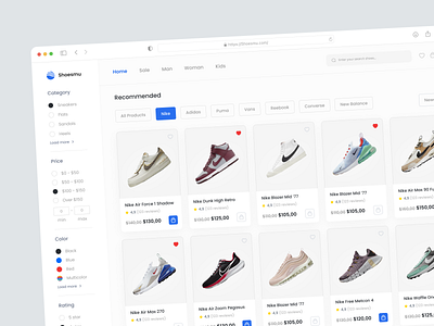 Shoesmu - Ecommerce Dashboard dashboard e commerce ecommerce footwear marketplace nike online shop online store shoes shoes app shop shopify shopify store shopping sneakers store ui ui design website