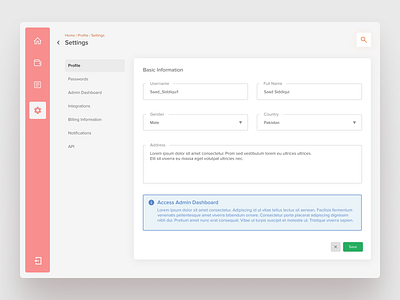 Daily UI 007: Settings app design flat minimal ui ux