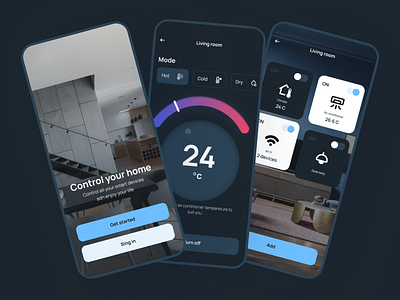 Smart home mobile app app branding design figma graphic design mobile mobile app smart smart home ui ux