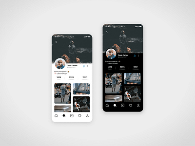 User Profile design interface design mobile mobile design photography ui uiux user centered