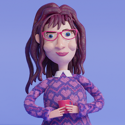 Self portrait 3d blender cartoon character design graphic design illustration logo play doh self portrait