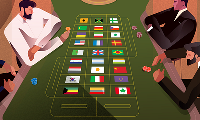 Poker 2d animation explainer illustration man poker