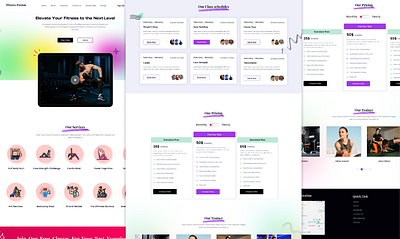 Fitness Website UI/UX Design app design figma fit fitness fitness website graphic design hero section illustration landing page logo typography ui uiux ux