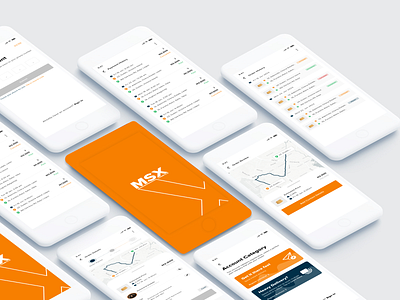 MSX Logistics logistics mobile product ui