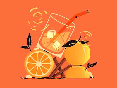 Juice illustration illustrator juice orange stilllife texture