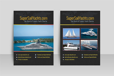 Luxury Yacht Flyer Design - Advert Design branding brochure design creative design design inspiration flyer design flyer design 2 variations flyer design inspiration genius graphic design graphic designer one pager design