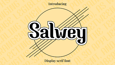 Salwey - Display serif font display font font design fontdesign logo logo design serif typeface typeface design typefacedesign typography