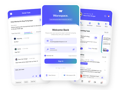 Task Manangement - Redesign Worxspace App app app design clean design figma mobile redesign task task management task management app tasks todo todo list trello ui ui design ux work work app work space