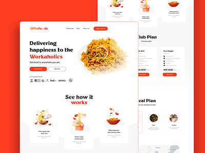 Officefoods Club V2 (WIP) - Meal planning app design logistics logo mobile ui