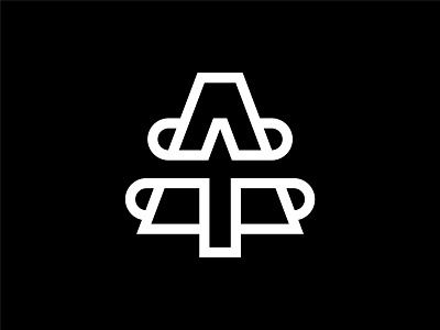 Modern AT Monogram Logo a logo at at initial at logo at monogram branding design illustration letter a letter at letter t letter ta logo logos minimal simple t logo ta ta initial ta logo