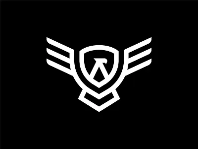 Eagle Shield Logo america animal bird branding design eagle falcon hawk illustration logo logos modern protect raptor security shield simple wings