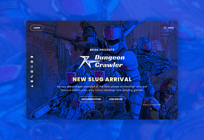 Dungeon gaming consilion landing page landing page design landing page ui uixdesign