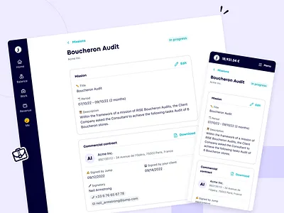 Mission module 💼 app branding card design desktop freelance illustration interface jump logo mobile research ui ux