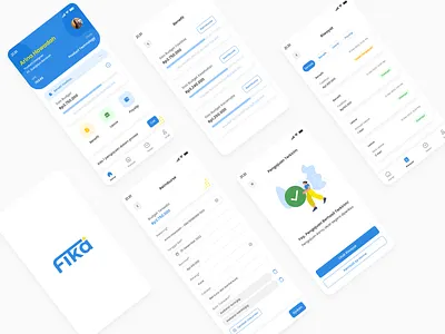 Fika - HR Information System (HRIS) blue design hr hris illustration mobile apps ui uiux ux