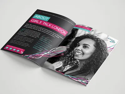 Girls Talk London Student Toolkit Brochure graphic design typography