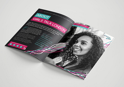 Girls Talk London Student Toolkit Brochure graphic design typography