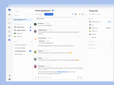 Dashboard Messaging UI: Light Mode dashboard messaging saas ui uiux