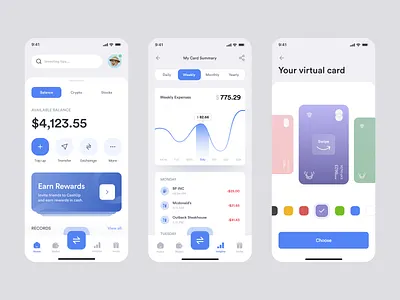 Fintech App 2023 app design crypto ios minimalism minimalistic design mobile app stocks ui