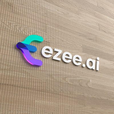 ezee.ai logo 3d render 3d 3d signage ai logo app icon artificial intelligence software brand identity branding code coding dev corporate logo e logo easy logo eazee ezee logo grid logo logo logo design logo designer machine learning modern logo technology