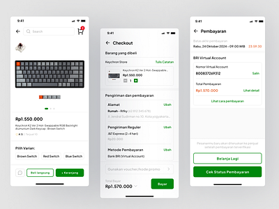 Checkout Page Ecommerce - Minimalist App Design app app design bill buy cart checkout design dribbble dribbble best shot ecommerce figma ios minimalist design mobile design payment product detail page transaction ui ui design ux