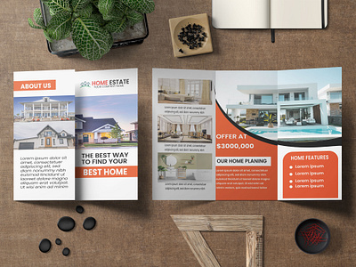 Tri fold Brochure 3d branding design graphic design illustration logo typography ui ux vector