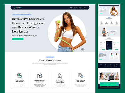 Health Diet Website UI Templated Design appdesign branding diet graphicdesign health health diet landingpage mobiledesign productdesign prototype templatedesign uidesign userexperiencedesign userinterfacedesign uxdesign uxresearch visualdesign webdesign webdevelopment wireframes