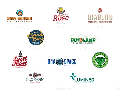 #30days30logos part1 graphic design logodaily