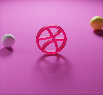 JUST A DRIBBBLE LOGO 3d logo blender blender 3d branding design dribbble logo glass logo graphic design illustration logo logo render render vector