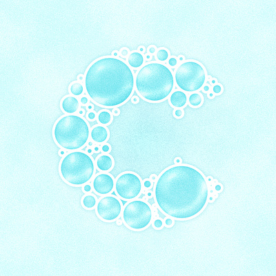 The Letter C bubbles circle color illustration letter lettering typography
