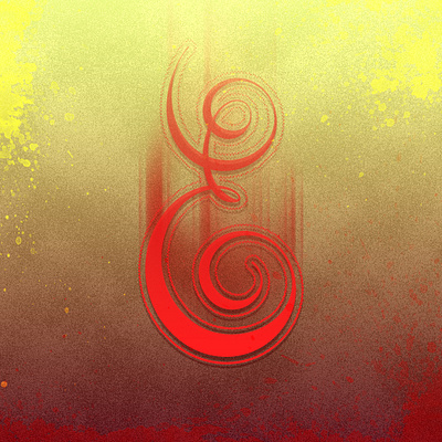 The Letter E color design illustration letter lettering script splat typography