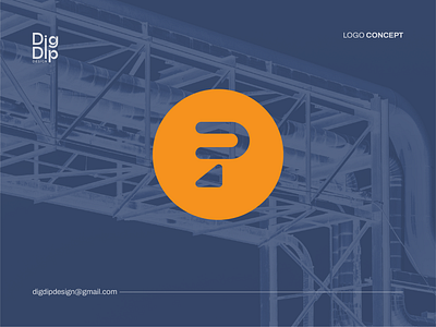 Oil Company Logo Concept blue brand identity brandmark corporate lettermark logo logo design logomark oil oil industry software company yellow