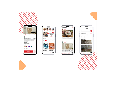 SLEEK- HANDMADE E-COMMERCE APPLICATION adobe xd android app casestudy e commerce ecommerce figma handicrafts handmade ios iphone mobile ui uidesign uiux userinterface ux uxdesign