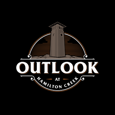 OUTLOOK HAMILTON CREEK altarisdesign creek hamilton illustration logo logodesign logos neighborhood