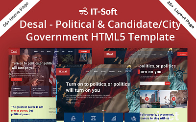 City Government HTML5 Template animation branding campaign candidate charity company election elections event government graphic design low lower multipurpose organic party policy politic political speaker